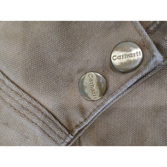 70s Carhartt Coveralls Sz M Boiler Jump Suit  Red Lining Distressed Corduroy VNT - Picture 11 of 16